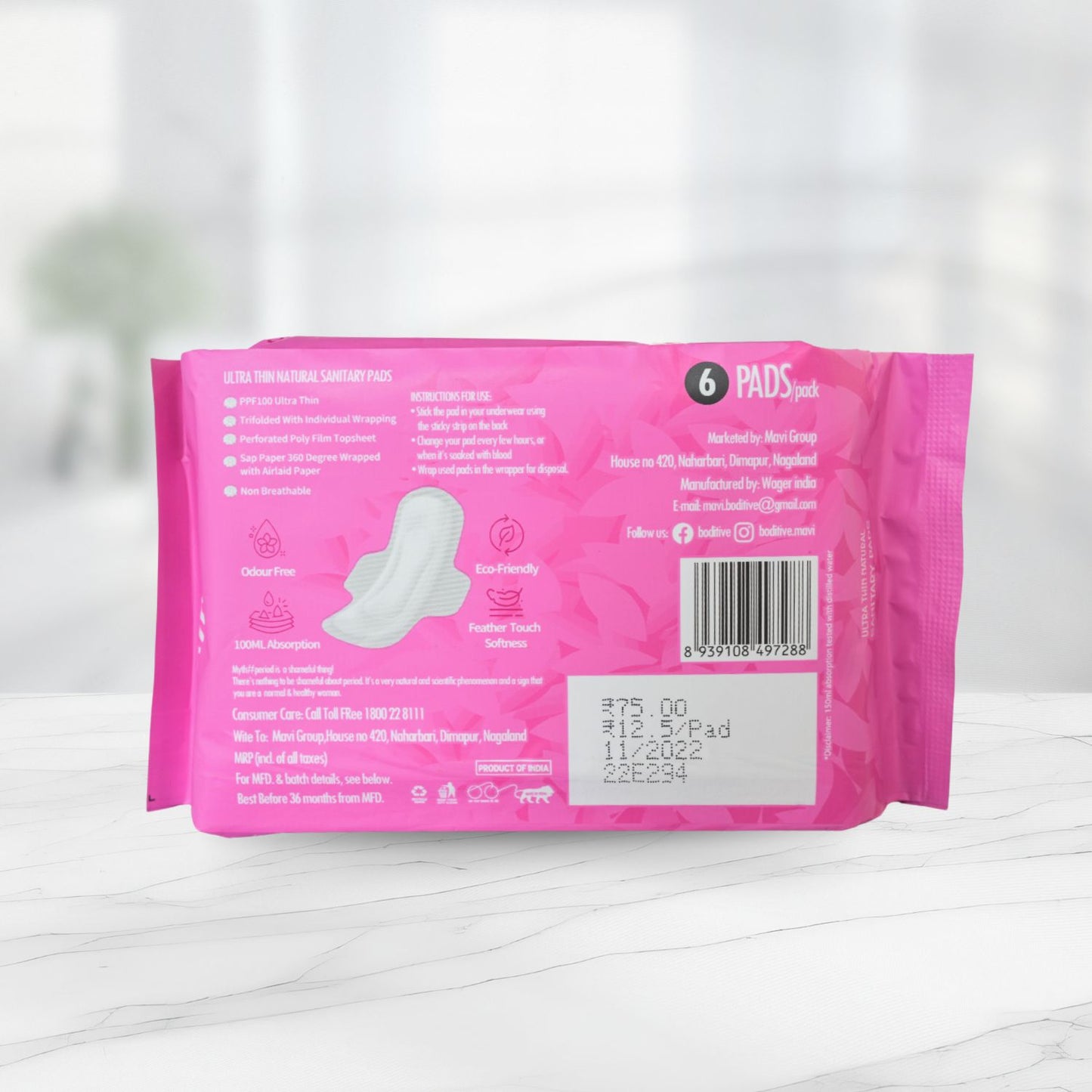 Ultra Thin Natural Sanitary Pads